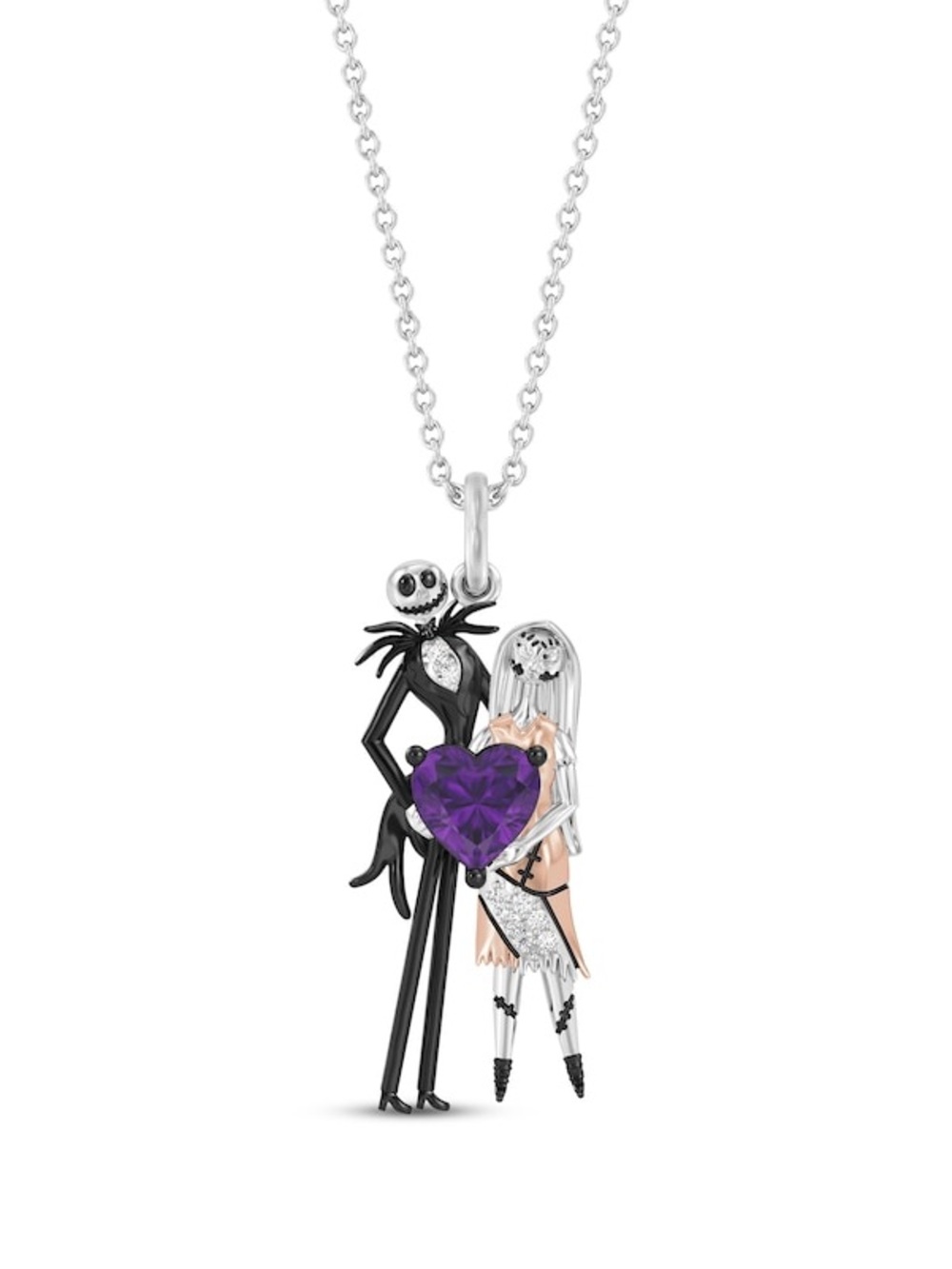 Disney Treasures The Nightmare Before Christmas "Jack & Sally" Necklace